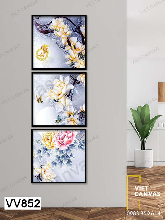Bộ 3 Tranh Những Bông Hoa Nở Rộ - VV852