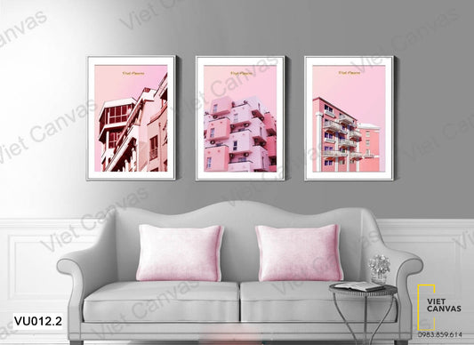 Bộ 3 Tranh Tòa Nhà Chung Cư - VU012.2
