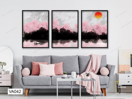 Bộ 3 Tranh Quang Cảnh Thơ Mộng - VA042