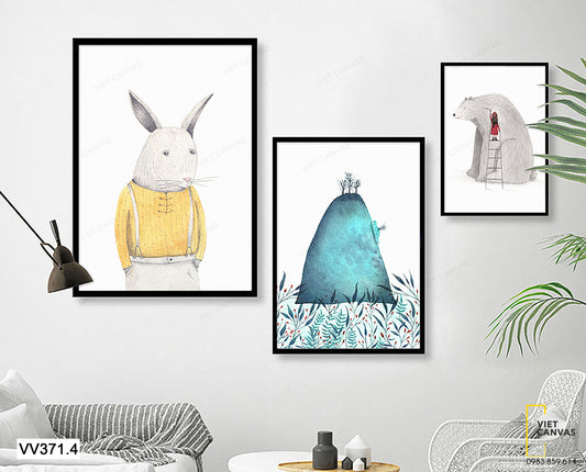 Bộ 3 Tranh Chuột Và Gấu - VV371.4
