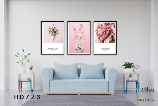Bộ 3 Tranh Những Cánh Hoa Sang Trọng - HD723