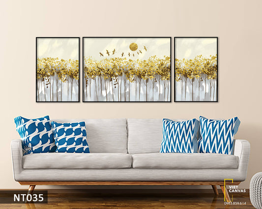 Bộ 3 Tranh Rừng Cây Mùa Thu - NT035