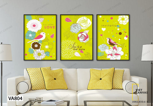 Bộ 3 Tranh Sắc Màu Cuộc Sống - VA804