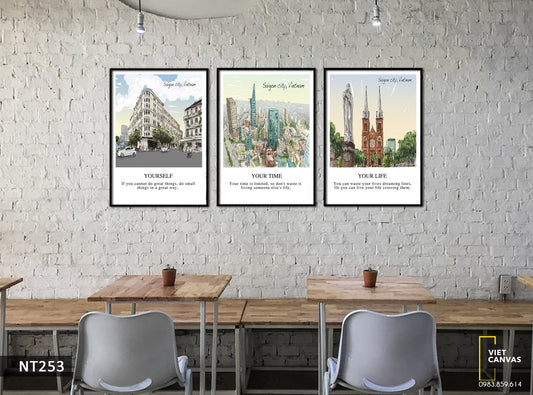 Bộ 3 Tranh Sài Gòn Ngày Nay - NT253