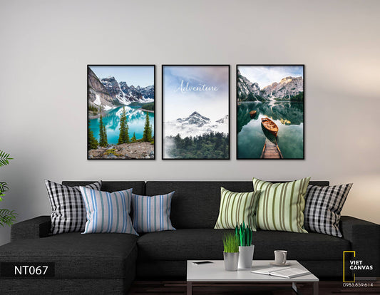 Bộ 3 Tranh Sông Núi Ấn Tượng - NT067