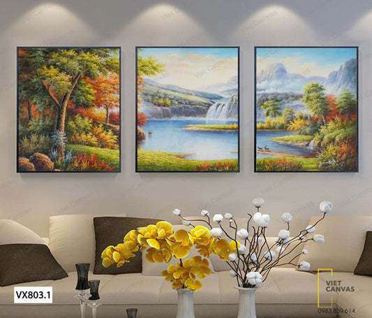 Bộ 3 Tranh Thiên Nhiên Tươi Đẹp - VX803.1