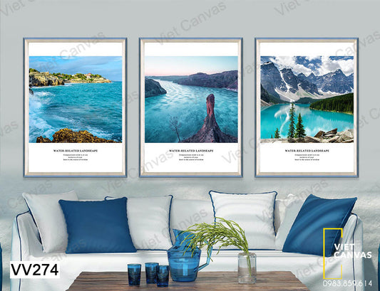 Bộ 3 Tranh Sông Núi Và Biển Đảo - VV274