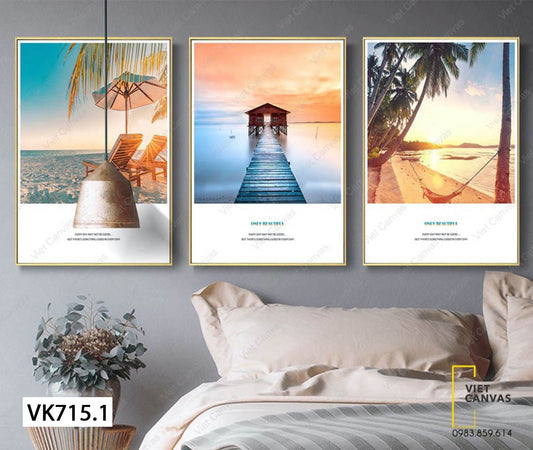 Bộ 3 Tranh Thiên Đường Ở Biên - VK715.1