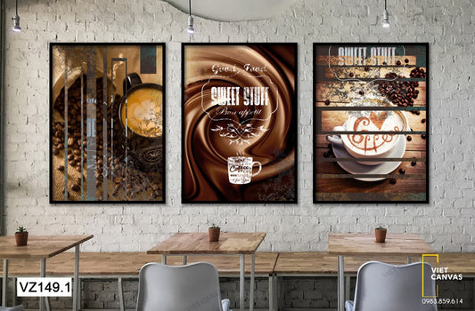 Bộ 3 Tranh Cà Phê - VZ149.1