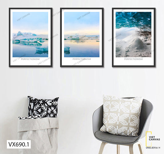 Bộ 3 Tranh Tảng Băng Trôi - VX690.1
