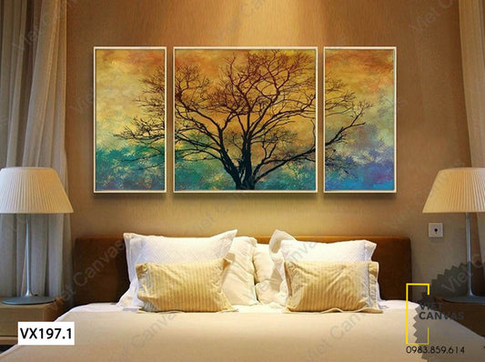 Bộ 3 Tranh Tán Cây Cổ Thụ - VX197.1