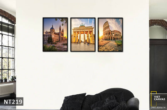 Bộ 3 Tranh Thành Phố Roma - NT219