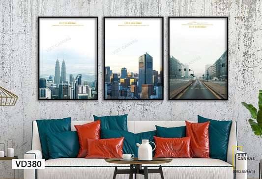 Bộ 3 Tranh Thành Phố Hiện Đại - VD380
