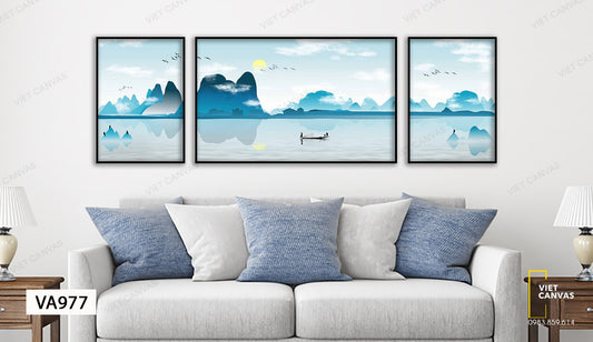 Bộ 3 Tranh Thiên Nhiên Yên Bình - VA977