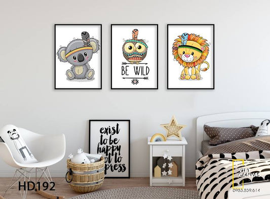 Bộ 3 Tranh Thổ Dân Ngộ Nghĩnh - HD192