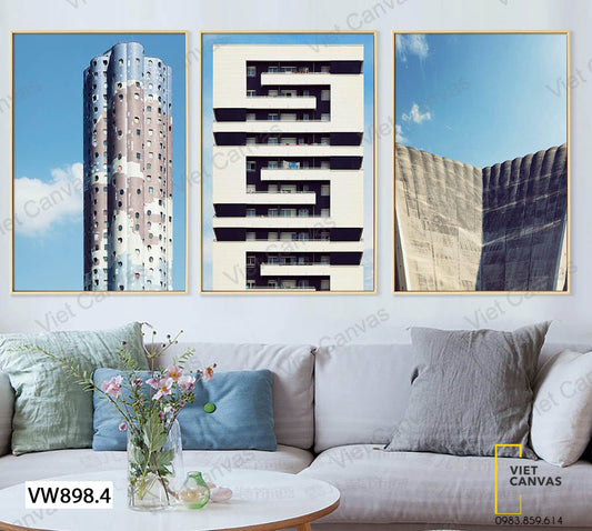 Bộ 3 Tranh Tòa Nhà Cao Tầng - VW898.4
