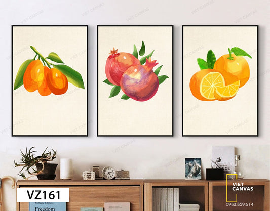 Bộ 3 Tranh Trái Cây - VZ161
