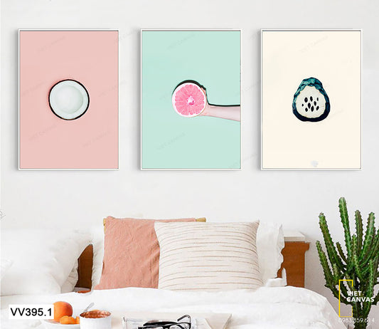 Bộ 3 Tranh Trái Cây - VV395.1