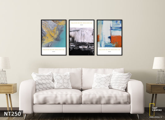 Bộ 3 Tranh Trừu Tượng Nhiều Màu - NT250