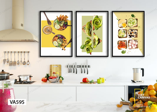 Bộ 3 Tranh Thức Ăn - VA595