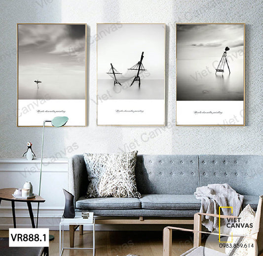 Bộ 3 Tranh Võng Và Hồ Nước - VR888.1