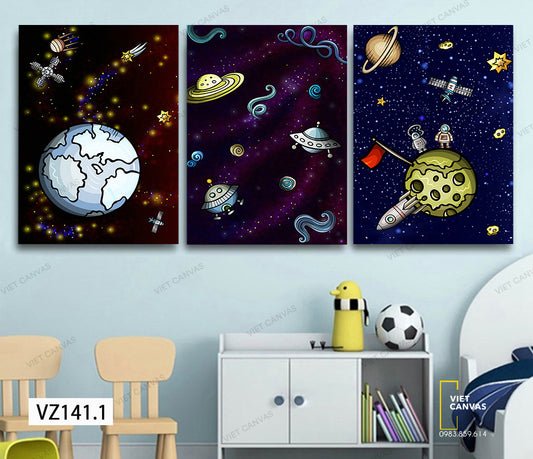 Bộ 3 Tranh Vũ Trụ Huyền Bí - VZ141.1