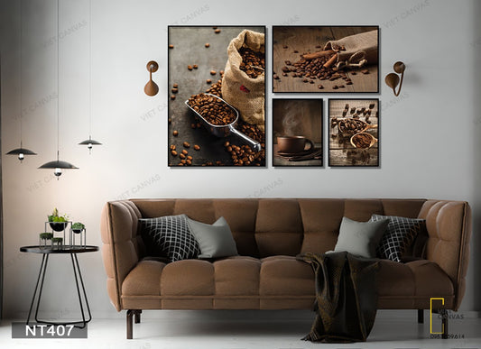 Bộ 4 Tranh Cafe Rang - NT407