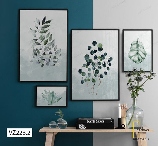 Bộ 4 Tranh Cây Lá Thiên Nhiên Tươi Đẹp - VZ223.2