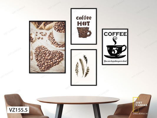 Bộ 4 Tranh Coffee - VZ155.5