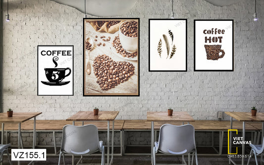 Bộ 4 Tranh Cà Phê - VZ155.1