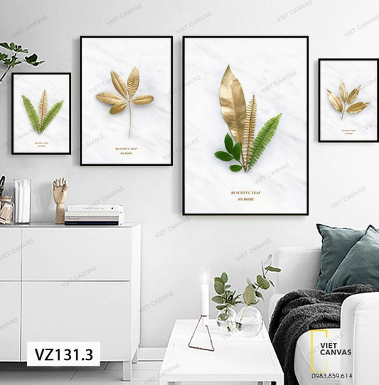 Bộ 4 Tranh Lá Cây Vàng - VZ131.3