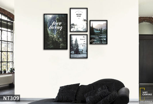 Bộ 4 Tranh Love Living - NT309