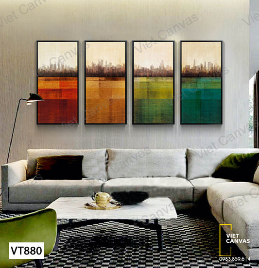 Bộ 4 Tranh Trừu Tượng - VT880