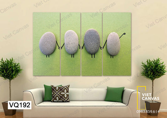 Bộ 4 Tranh Những Viên Đá - VQ192