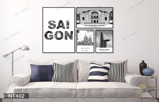 Bộ 4 Tranh Sài Gòn Trong Tôi - NT402