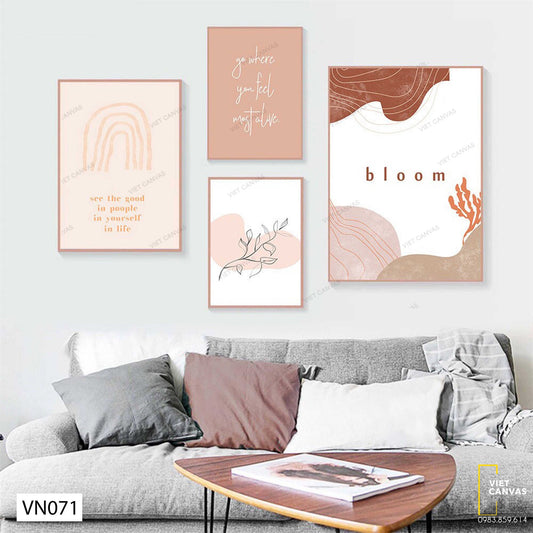 Bộ 4 Tranh Tối Giản - VN071