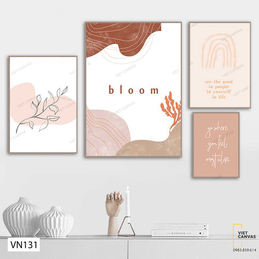 Bộ 4 Tranh Tối Giản - VN131