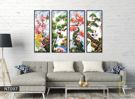 Bộ 4 Tranh Tứ Quý - NT097