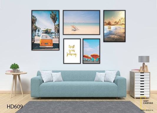 Bộ 5 Tranh Biển Cả Và Quotes - HD609