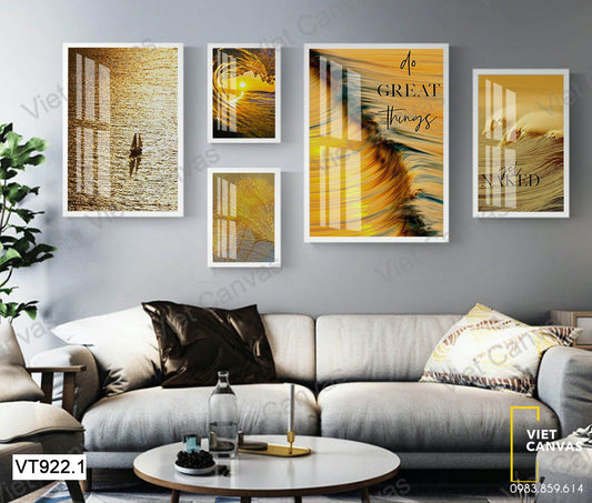 Bộ 5 Tranh Sóng Biển - VT922.1