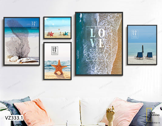 Bộ 5 Tranh Biển Xanh Mùa Hè - VZ333.1