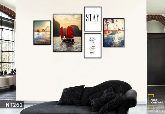 Bộ 5 Tranh Cánh Buồm Và Biển Khơi - NT261
