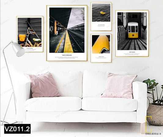 Bộ 5 Tranh Con Tàu Rời Ga - VZ011.2