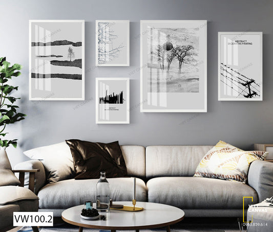 Bộ 5 Tranh Cảnh Vật Khu Rừng - VW100.2