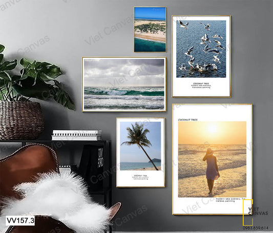 Bộ 5 Tranh Cảnh Vật Xung Quanh Biển - VV157.3