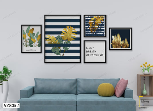 Bộ 5 Tranh Những Chiếc Lá - VZ805.1