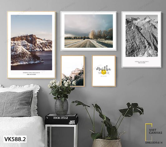 Bộ 5 Tranh Quotes, Con Đường Và Đá - VK588.2