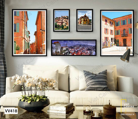 Bộ 5 Tranh Những Góc Phố - VV418