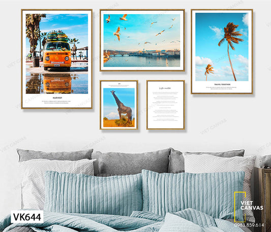 Bộ 5 Tranh Bầu Trời Xanh - VK644