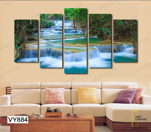 Bộ 5 Tranh Dòng Suối Thiên Nhiên - VY884
